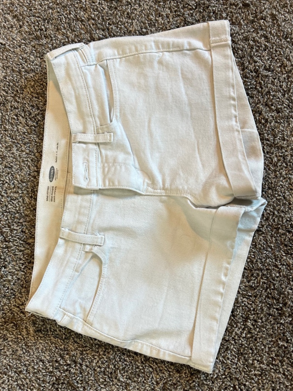 white jean shorts